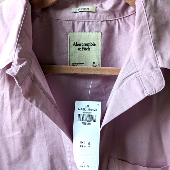 Abercrombie & Fitch Oversized Poplin Button-Up Shirt - Picture 3 of 5